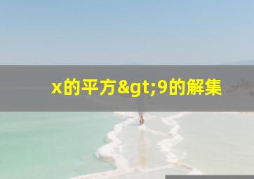 x的平方>9的解集